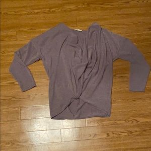 Low cut front sweater